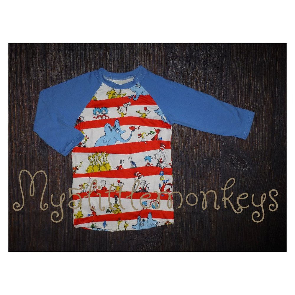 Dr Seuss Cat in the Hat Boys Long Sleeve Shirt